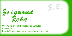 zsigmond reha business card